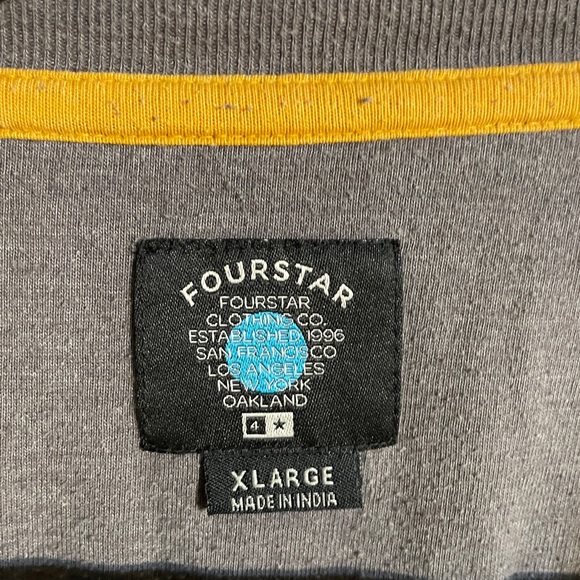 Fourstar Baseball Long Tee Grey Blue - Picture 4 of 4